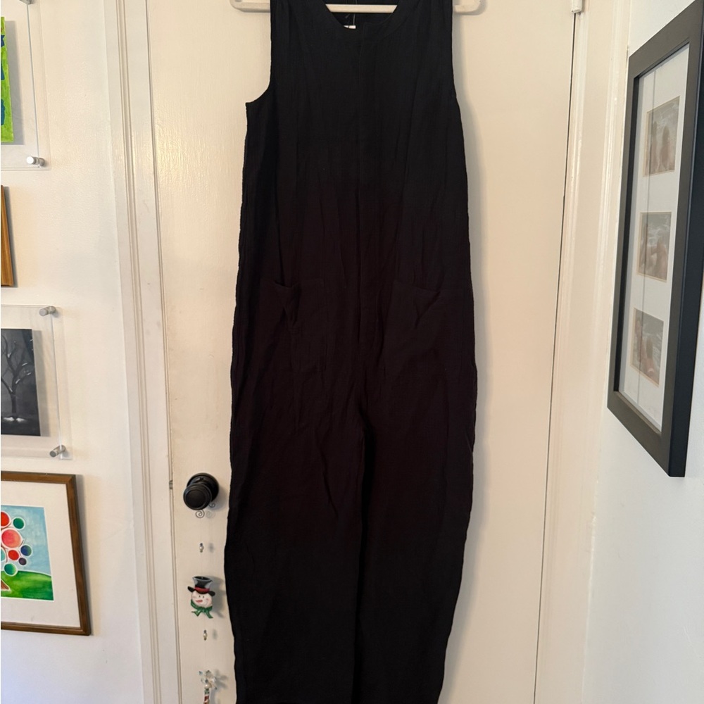 Steve Madden Muslin Black Sleeveless Jumpsuit NWT Medium